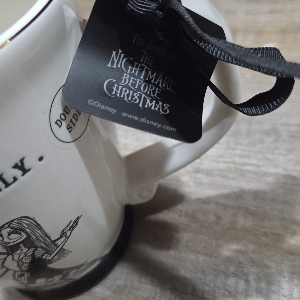 Rae Dunn Nightmare Before Christmas Jack & Sally Skellington Ceramic Mug - Picture 3 of 5